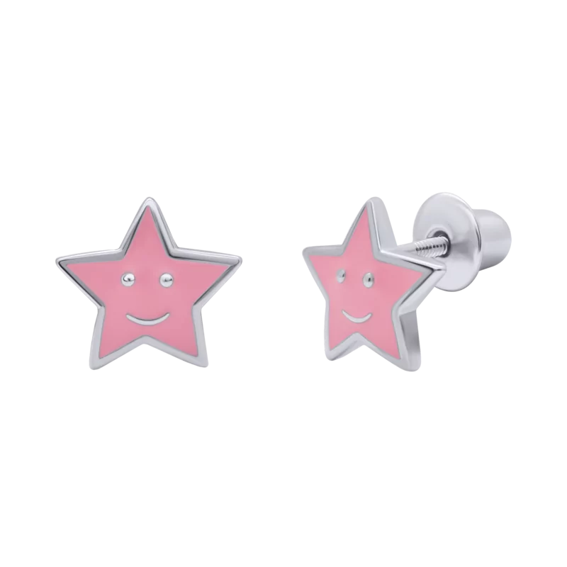Earrings Pink Star photo