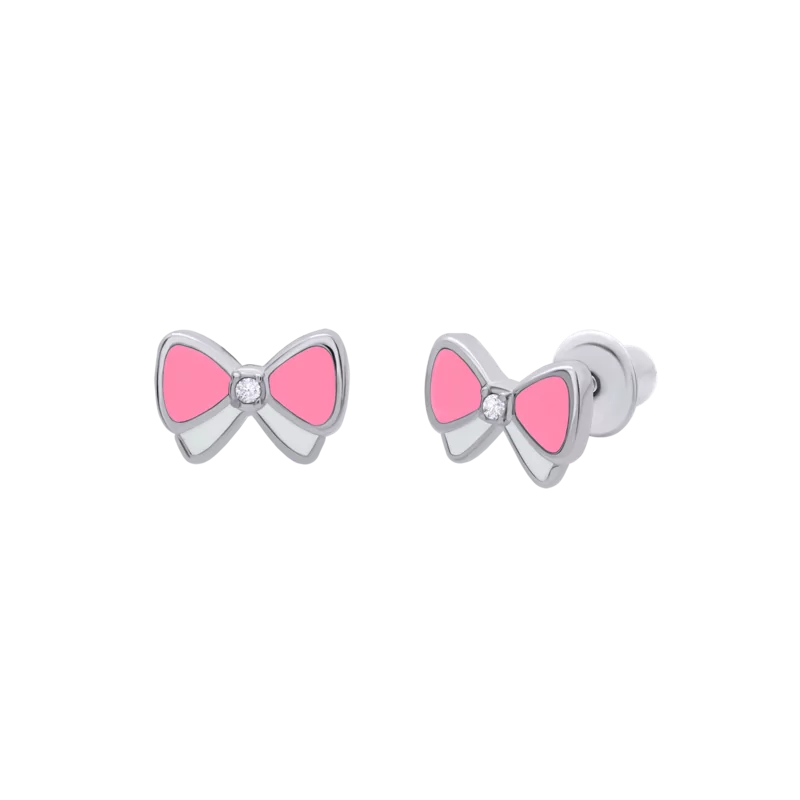 Earrings Pink Bow photo
