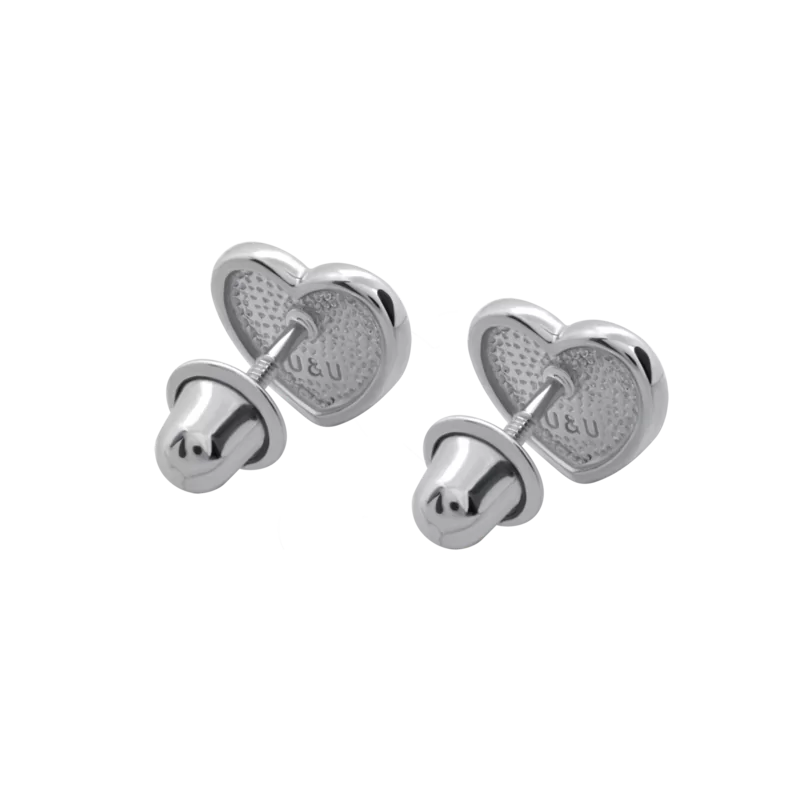 Earrings Pink Heart with Pebble photo
