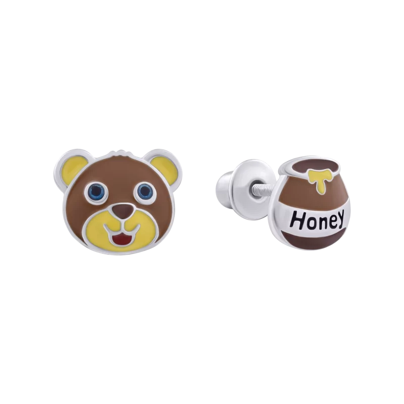Earrings Bear with Honey photo