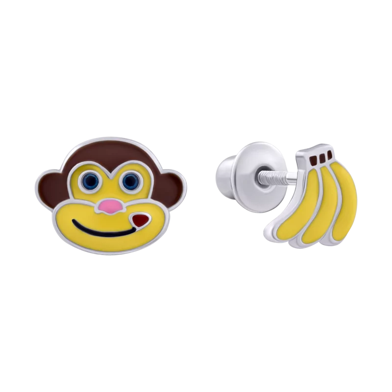 Earrings Monkey with Bananas photo