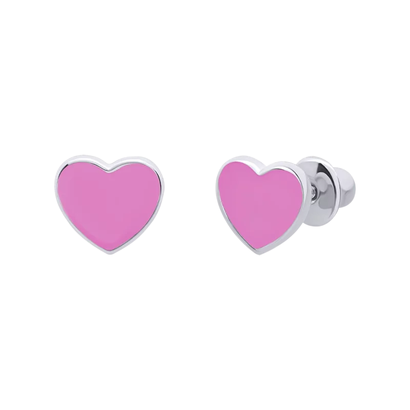 Earrings Pink Heart photo