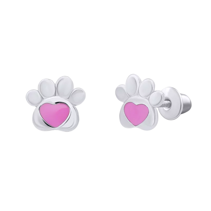 Earrings Paw with a Heart photo