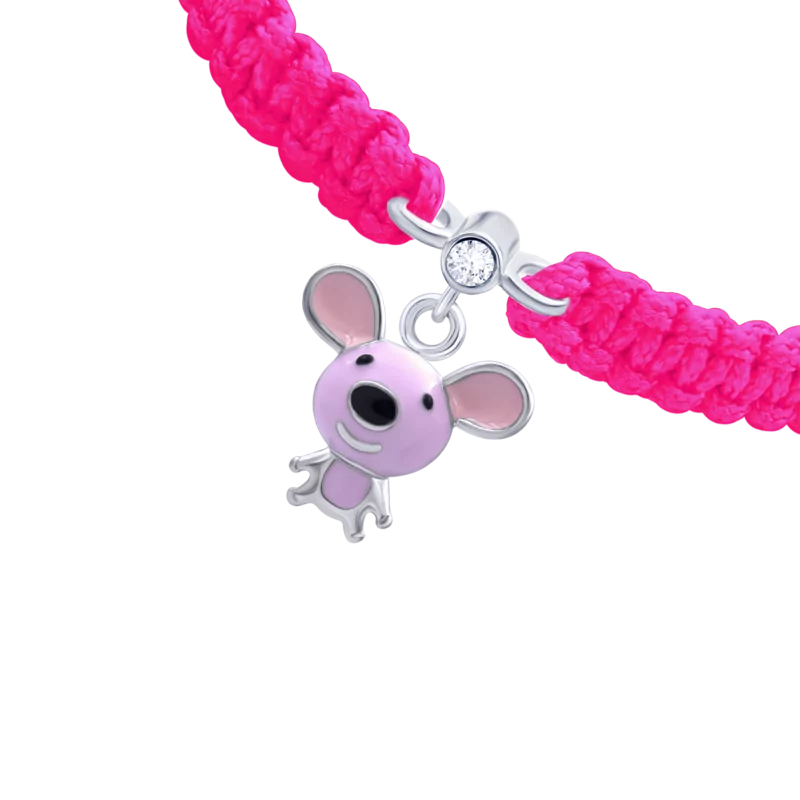 Braided bracelet Pink Mousie photo