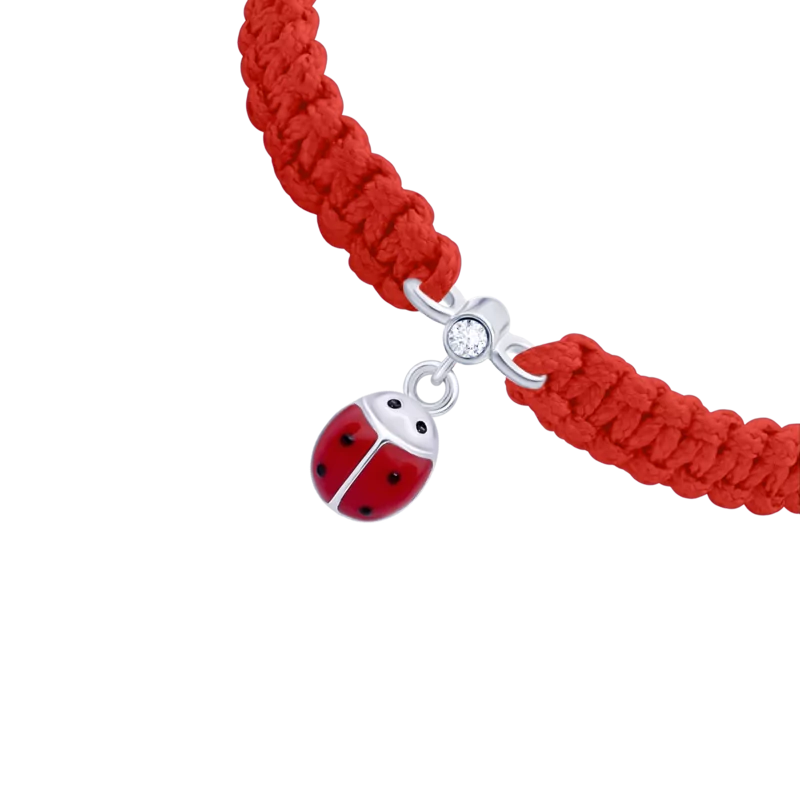Braided bracelet Ladybug photo