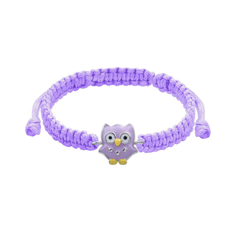 Braided bracelet Violet Owl photo