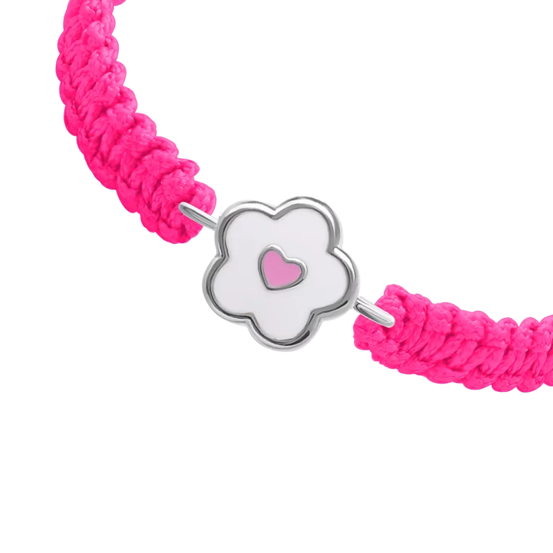 Braided bracelet Flower with Heart photo