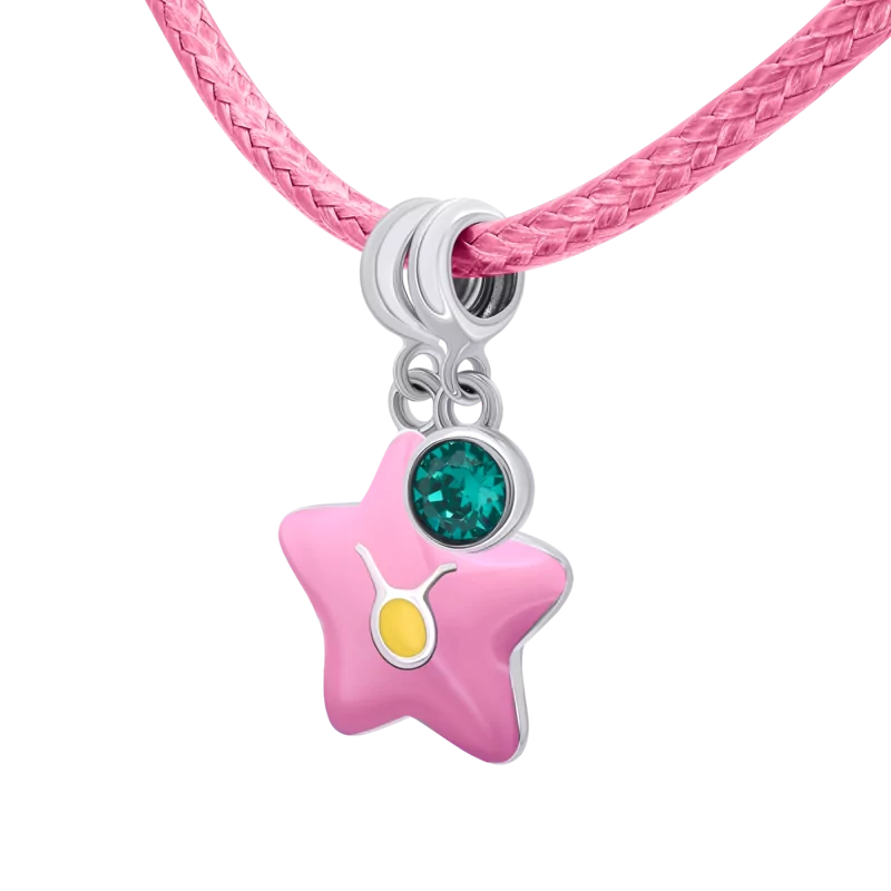 Cord necklace Taurus with a talisman photo