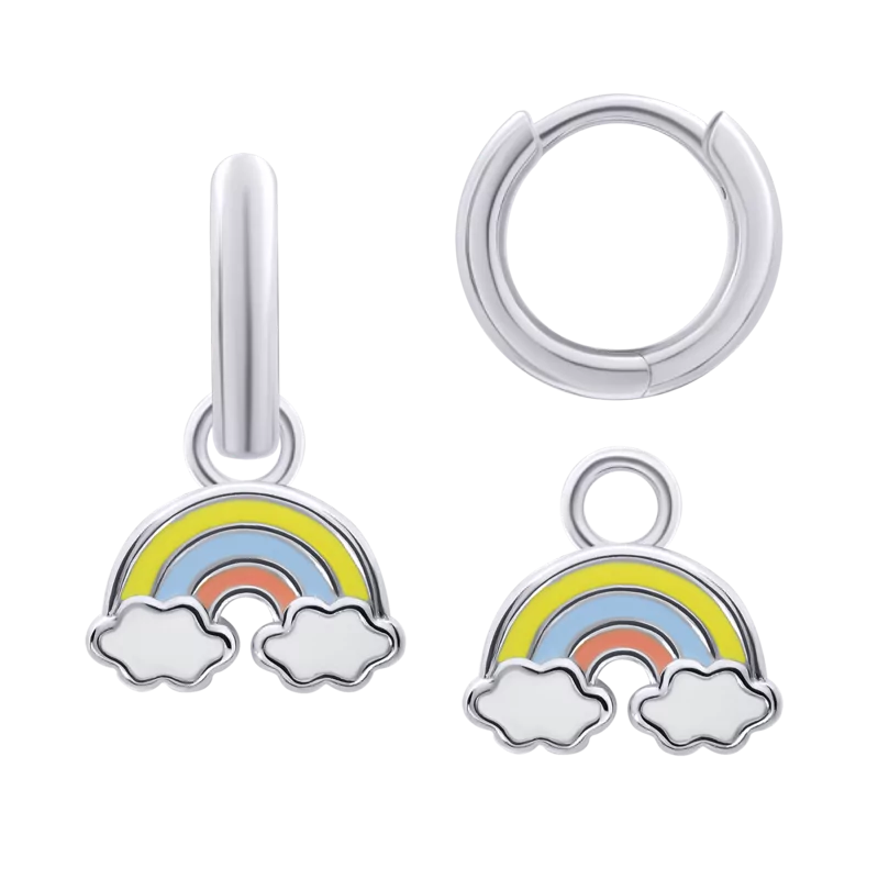 Earrings with pendants Rainbow photo