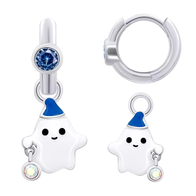 Earrings with pendants BOO the ghost photo