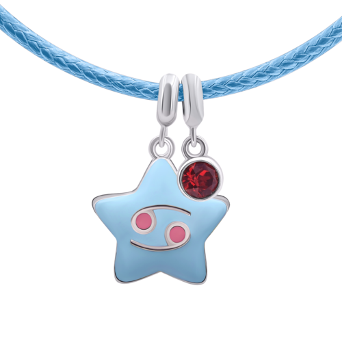 Колье на шнурке Рак с талисманом фото