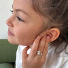 Каблучка Бджілка з квіточкою з біло-жовтою емаллю та Swarovski Zirconia photo №2