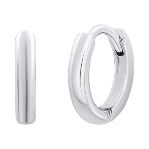 Серьги Huggie, d 12 мм фото