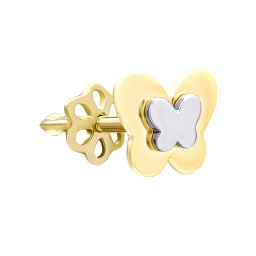 Моносерьга золотая Половинка A фото