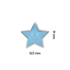 Моносережка Зірочка з блакитною емаллю фото №3