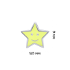 Моносережка Зірочка із жовтою емаллю фото №3