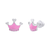 Сережки Корона рожева фото №1