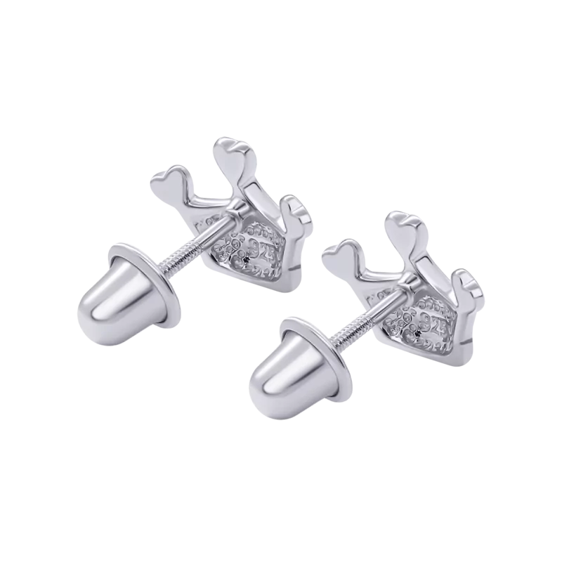 Сережки Корона рожева фото