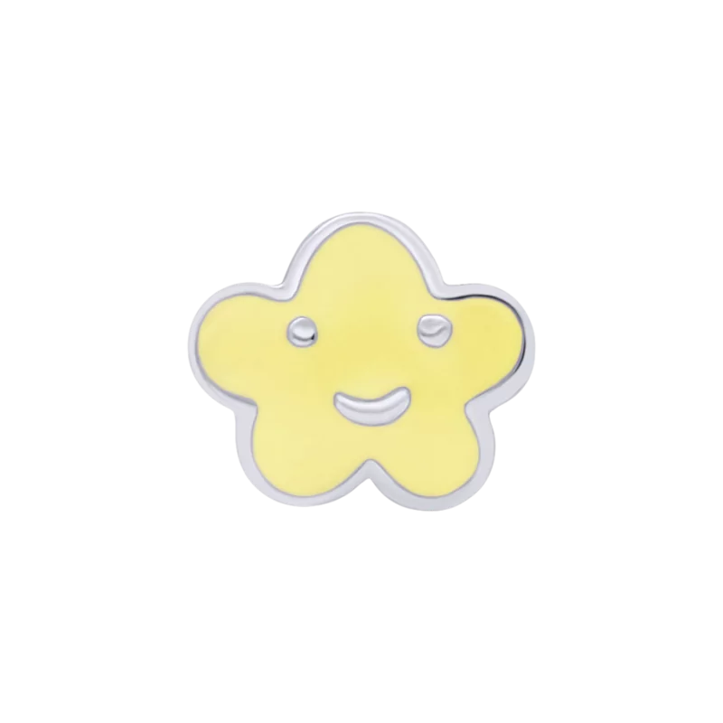 Моносережка Хмаринка із жовтою емаллю фото