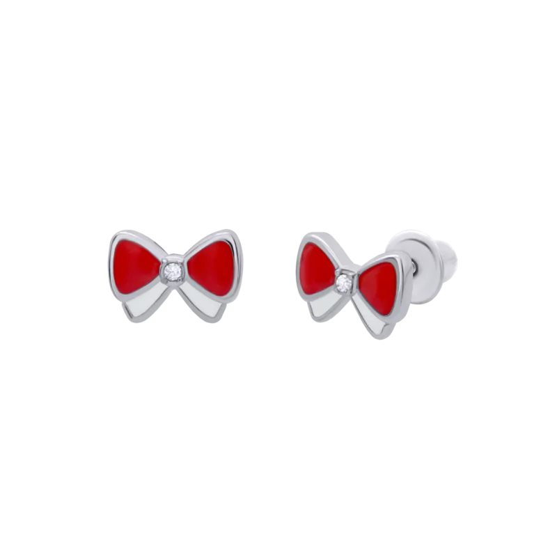 Earrings Red Bow photo