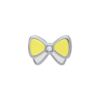 Моносережка Бантик із жовтою емаллю фото №2