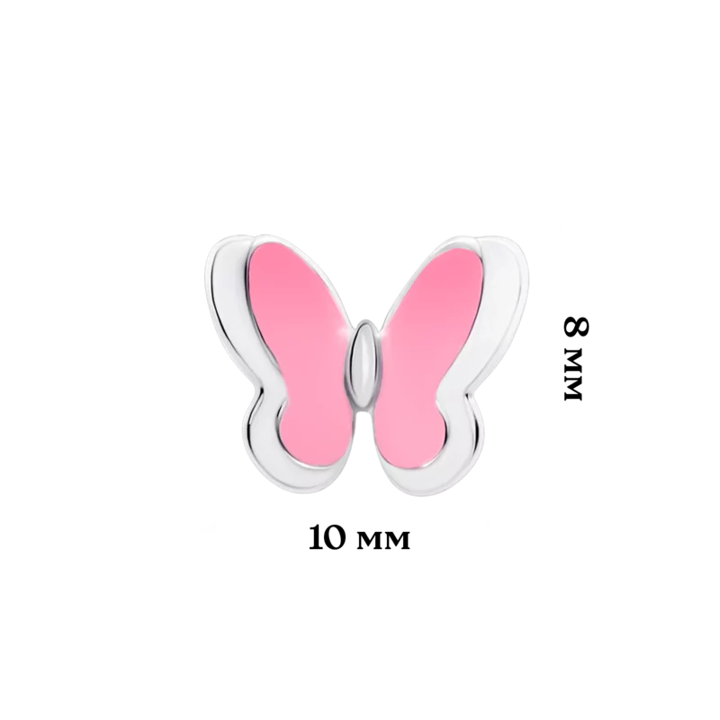 Сережки Метелики рожеві фото