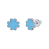 Сережки Чотирилисник блакитний фото №1
