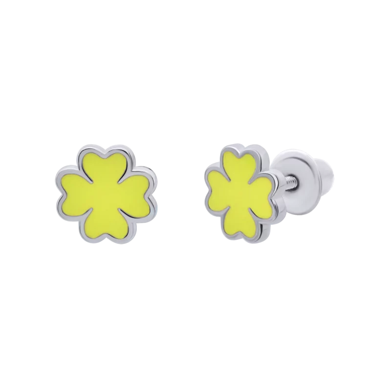 Earrings Yellow Clover photo