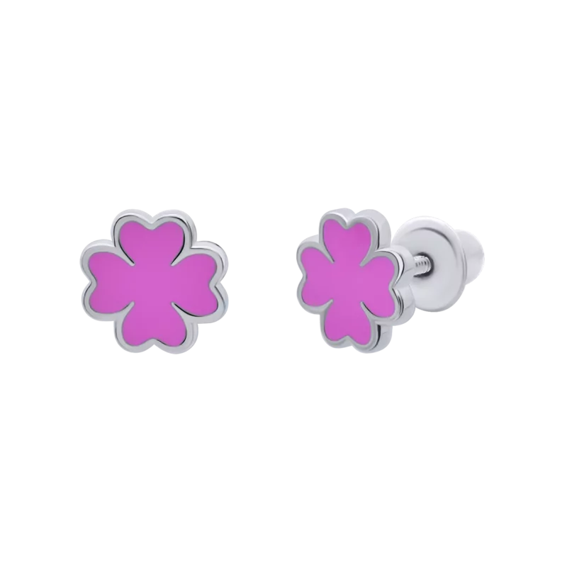 Сережки Чотирилисник рожевий фото