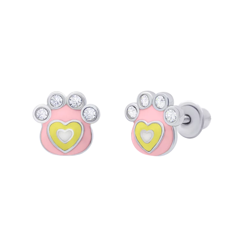 Сережки Лапоньки рожеві фото