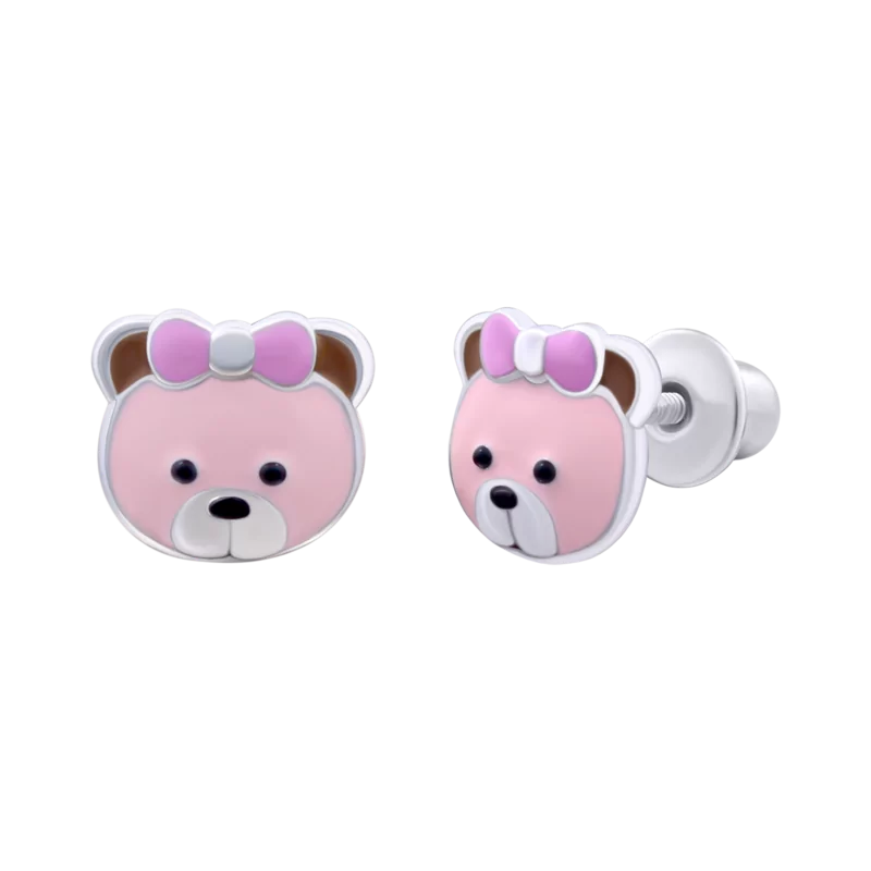 Earrings Pink Teddy Bear photo