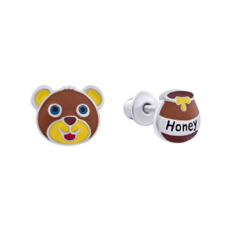 Серьги Медвежонок с медом фото