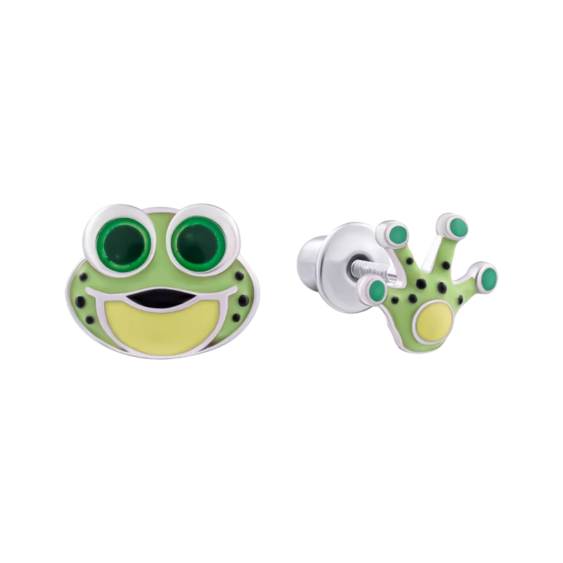 Earrings  Frog with a Paw photo