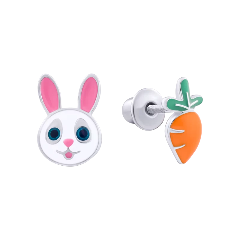 Earrings Bunny with Carrot photo