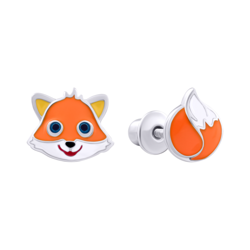 Серьги Лисичка с хвостиком фото