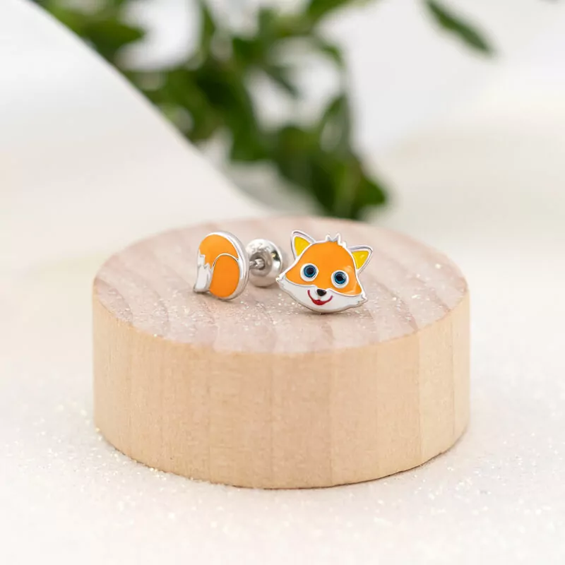 Earrings Fox with Tail photo