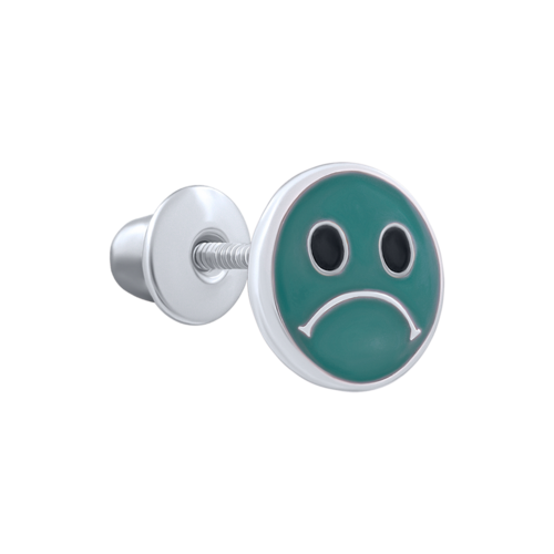 Моносережка Смайлик NO з люмінесцентною емаллю фото