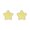 Серьги-пуссеты Звездочки с желтой эмалью фото №6