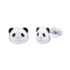 Сережки Панда біло-чорна фото №1