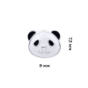 Сережки Панда біло-чорна фото №3
