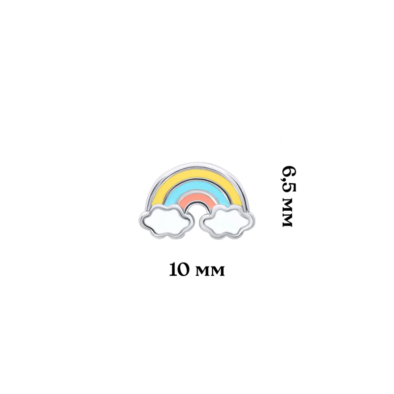 Сережки Веселка з різнокольоровою емаллю фото