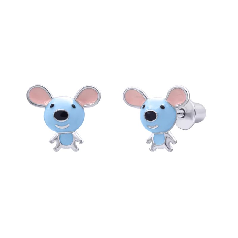 Earrings Blue Mousie photo