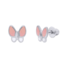 Сережки Метелик з очима рожевий фото №1