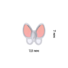 Сережки Метелик з очима рожевий фото №2