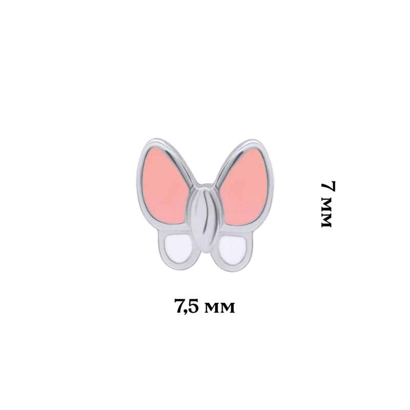 Сережки Метелик з очима рожевий фото