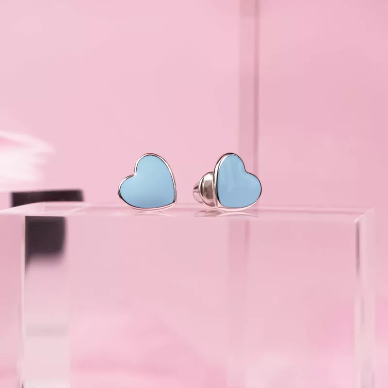 Earrings Blue Heart photo