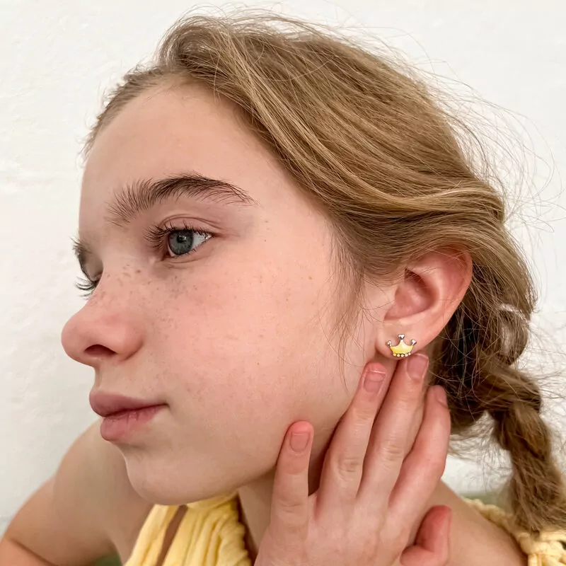 Earrings Yellow Crown photo