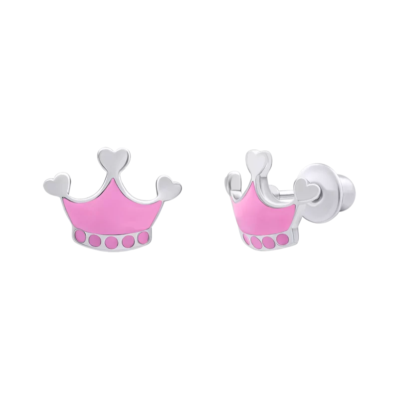Earrings Pink Crown photo