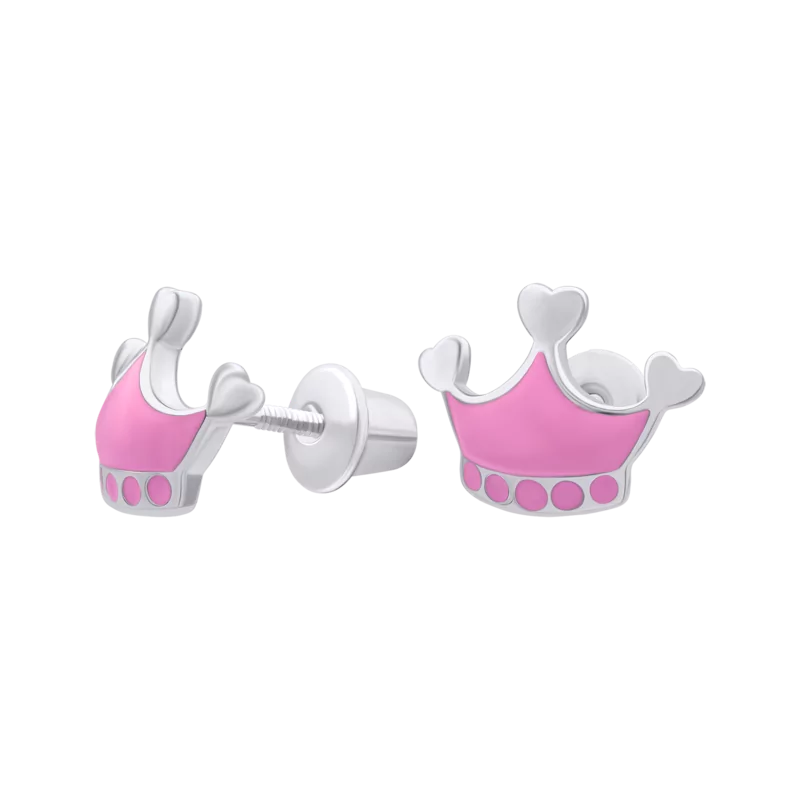 Earrings Pink Crown photo
