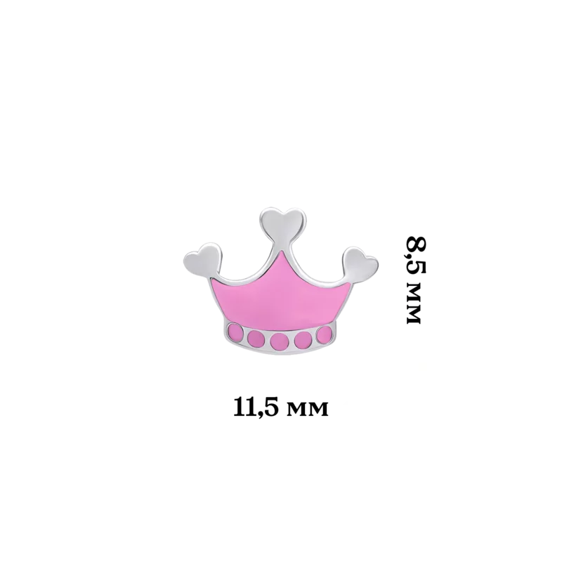 Серьги Корона розовая фото